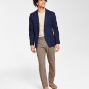 Bar III Men’s Slim-Fit Navy Solid Knit Suit Jacket Sports Coat Navy B4HP $295