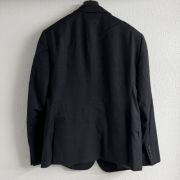 AX Armani Exchange Mens Wool Suit Jacket Grey With Merlot Windowpane 40S B4HP
