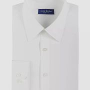 Club Room Men’s White Slim-Fit Long-Sleeve Dress Shirt L 16-16.5 B4HP