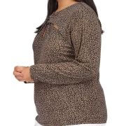 MICHAEL MICHAEL KORS Plus Size Giraffe-Print Twist-Detail Keyhole Top 4X B4HP