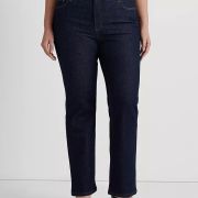 Lauren Ralph Lauren Women’s Plus Size High-Rise Boot Jeans Rinse Wash B4HP