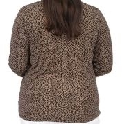 MICHAEL MICHAEL KORS Plus Size Giraffe-Print Twist-Detail Keyhole Top 4X B4HP