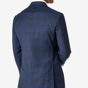Tallia Mens Slim-Fit Plaid Suit Jack Navybrown 38S B4HP