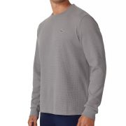Lacoste Men’s Lacoste Thermal Logo long sleeve T-Shirt Grey XXL B4HP