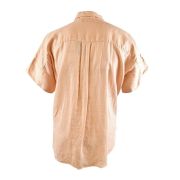 Lauren Ralph Lauren Women’s Linen Short-sleeve Shirt (XL, Pale Pink) B4HP