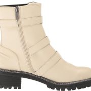 KENNETH COLE REACTION Women’s Tate Biker Jewel Lug Sole Booties Beige B4HP