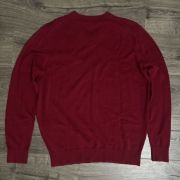 Lacoste Men’s Cotton V Neck Sweater Wine Chine L B4HP