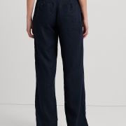 Lauren Ralph Lauren Women’s Wide-Leg Linen Pants Lauren Navy 8 B4HP