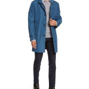 Calvin Klein Men’s Slim-Fit Modern Raincoat Blue 42L B4HP