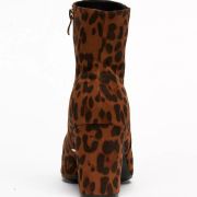 SMASH Shoes Women’s Chiku Chunky Ankle Boots Leopard 12W B4HP