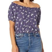 Lucky Brand Women’s Short Sleeve Feminine Buble He Navy XL B4HP