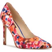 Nine West Womens Tatiana Pointy Toe Pumps Pink Floral 5M B4HP