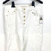 MICHAEL MICHAEL KORS Women’s Selma Button-Fly Cropped Jeans Gold Buttons 16 B4HP