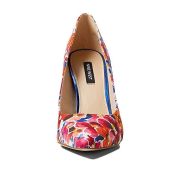 Nine West Womens Tatiana Pointy Toe Pumps Pink Floral 5M B4HP