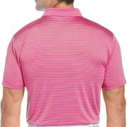 PGA TOUR Men’s Single Feeder Stripe Golf Polo Bossy Pink B4HP