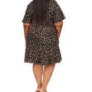 Michael Kors Women’s Plus Size Giraffe-Print Dress Beige Khaki 3X B4HP