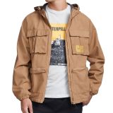 CATERPILLAR Men's Urban Passage Canvas Utility Hooded Water Wind Resist Jacket