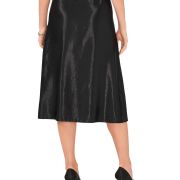 VINCE CAMUTO Women’s Textured Pull-On A-Line Midi Satin Skirt Black B4HP
