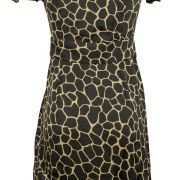 Michael Kors Women’s Giraffe-Print Tie Cutout Dress Khaki 6 B4HP
