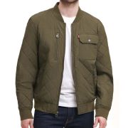 Levi’s Men’s Diamond Quilted Bomber Jacket Olive S B4HP