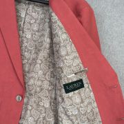 Lauren Ralph Lauren Blazer Size 40R Red Linen UltraFlex Classic Fit $295 B4HP