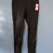 Vince Camuto Women’s Black Houndstooth Pull On Casual Leggings XS B4HP