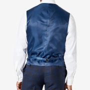 Tallia Men’s Slim-Fit Plaid Suit Vest Blue M B4HP