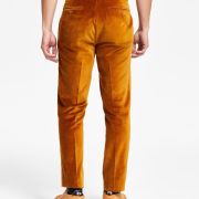 Alfani Men’s Brown Cotton Slim-Fit Velvet Chino Dress Pants Size 33W 32L B4HP