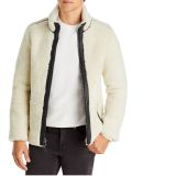 Michael Kors Mens Shearling Jacket Real Sherpa 100% Real Lamb Leather B4HP $2000