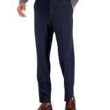 HUGO Men's Modern-Fit Wool blend check Suit Flat Front Pant Navy B4HP