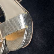 Michael Kors Womens Tara Platform Sandals Metallic Gold 8M Defects check Picture