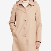 Lauren Ralph Lauren Women’s Hooded Raincoat Beige XXL B4HP