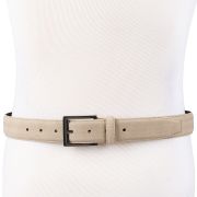 Alfani Men’s Faux-Suede Textured Belt Khaki XL 42-44 B4HP