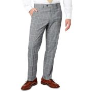 Sean John Mens Classic-Fit Patterned Suit Pants Grey 40×32 B4HP