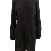 Michael Kors Women’s Petite Pleated Mini Dress, Black B4HP
