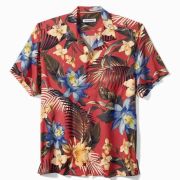 Tommy Bahama Men’s Short-Sleeve Crescent Grove Shirt New Red Sail 2XL B4HP