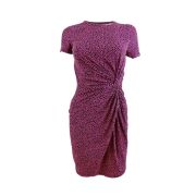 Michael Kors Women’s Pink Twist Front Unlined Pullover Dress B4HP