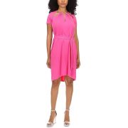 Michael Kors Women’s Chain Cocktail Daytime Sheath Dress Pink L B4HP