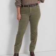 Lauren Ralph Lauren Plus Size Mid-Rise Corduroy Pants B4HP