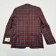 Bar III Men’s Slim-Fit Plaid Suit Jacket Red/Grey 36R B4HP $425