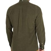 Barbour Men’s Ramsey Cord Corduroy Tailored Fit Long Sleeve Shirt XL Forest B4HP