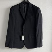 AX Armani Exchange Mens Wool Suit Jacket Grey With Merlot Windowpane 40S B4HP