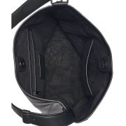 DKNY Linton Tote Strap Hobo Brushed Soft Leather Black Gunmetal NWT B4HP