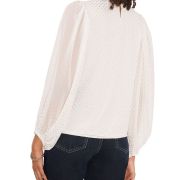 Vince Camuto Womens Sparkle and Shine Ivory Balloon Sleeve Top XXS B4HP