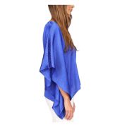 MICHAEL Michael Kors Women’s Blue Flutter Sleeve V Neck Top S/M B4HP