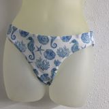 Women AQUA Swim Blue Sea Life Bikini Bottom B4HP
