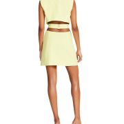 STEVE MADDEN Women’s Evan Cutout Mini Shirt Dress Small Sunny Lime B4HP