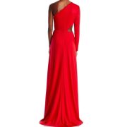 Yaura Salewa Women’s One Shoulder Cutout Special Occasion Red Gown Size 6 B4HP