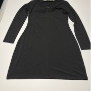 MICHAEL KORS Women’s Black O-ring Long Sleeve Short Sheath Dress B4HP