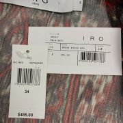 $485 Womens IRO Zarfi Printed Silk Crossover Top 34 (US 2) B4HP